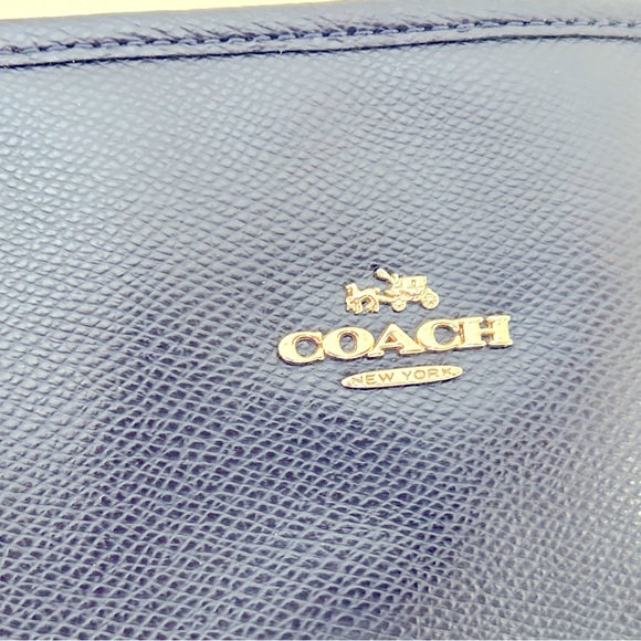 Navy Blue Coach City Zip Tote - Picture 4 of 7